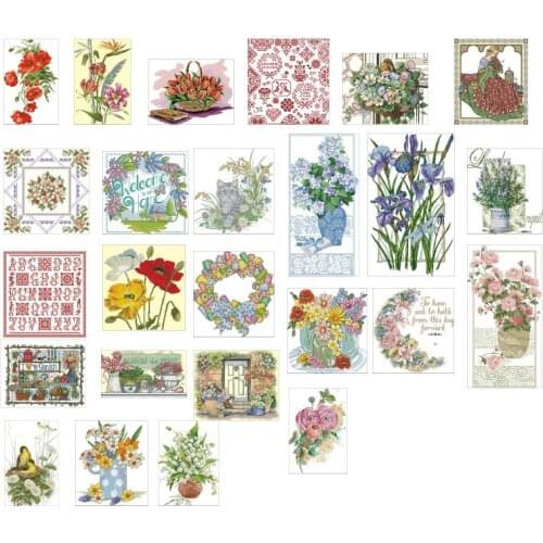 Flowers in vase news 25 photoes choose , 100% cotton threads Cross stitch sets styles Lovely Counted Cross Stitch Kit 4 1
