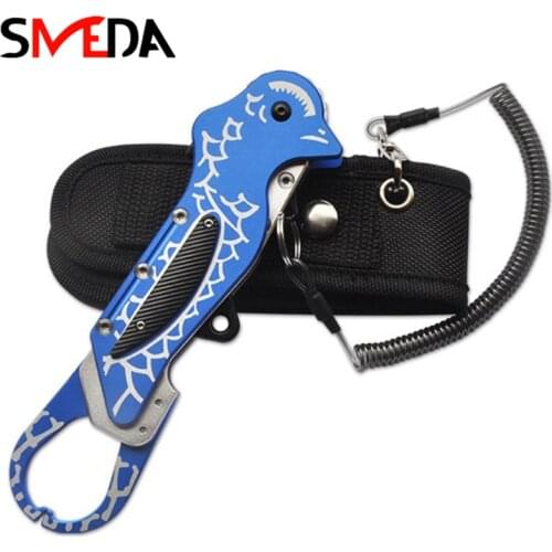 Foldable Multifunction Fishing Gripper Fish Lip Grip Handle Grab Carp Fishing Lip Grip Alicate De Pesca Fishing Tackle Tools