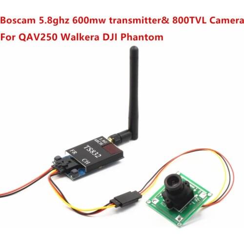 FPV Kit Boscam 5.8g 5.8ghz 48ch 600mw TS832 Video Transmitter with CCTV Camera Suit For QAV250 F450 Walkera DJI Phantom