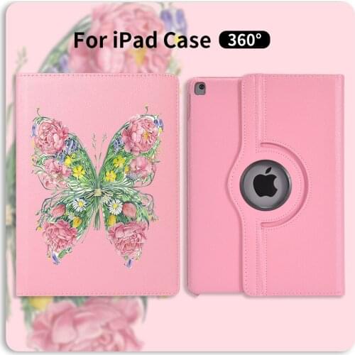 360 Degrees Rotating PU Leather Butterfly Flip Cover Case For iPad 7th Generation Case Stand Cases Smart Tablet For iPad Mini