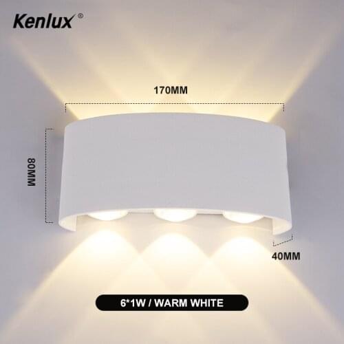 Up down Aluminum White Black Wall Lamp Modern Painted Led Wall Light Bedroom Bathroom Wall Lamps for Living Room Wandlamp-IN