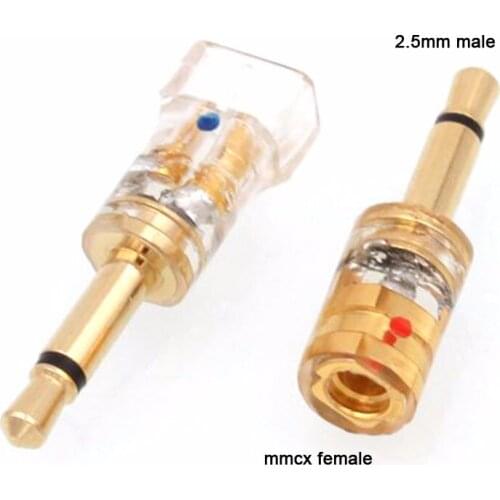 YTER Pair MMCX/.78mm Female to 2.5mm Male Converter Adapter for HE1000 HE560 HE400i Oppo PM-1 PM-2 NightHawk Headphone