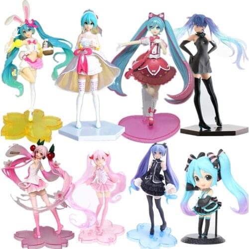 12 Styles Hatsune Miku Figure Girl Sexy Anime Character Sculpture Decoration Model Kasugano Sora PVC Figurines Ornaments Toys