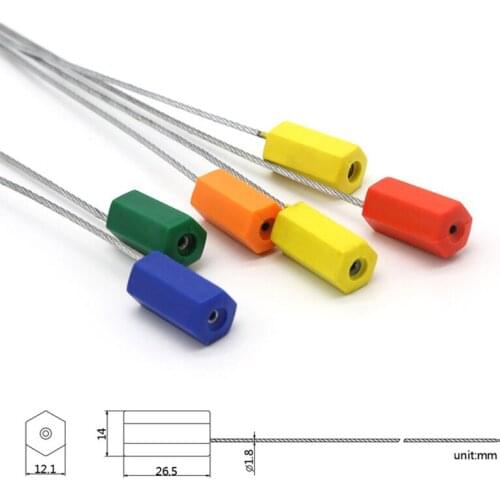 100pcs Self-Locking Steel Wire Seals Steel Security Cable Wire Seals Disposable In Stock