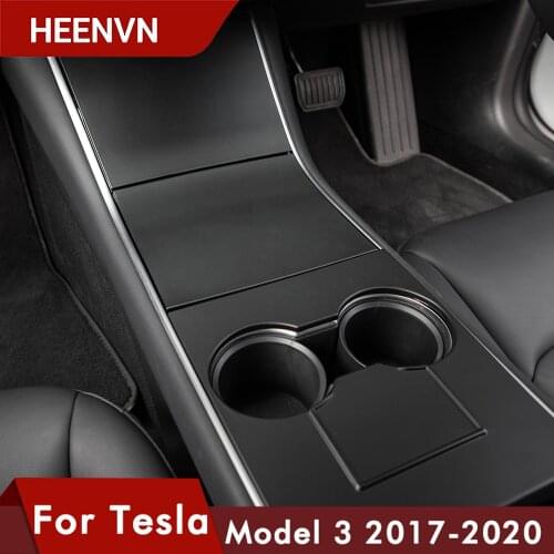 Heenvn ModelY Model3 Protective Central Interior Accessories For Tesla Model 3 Carbon Fiber ABS For Tesla Model Y Car Three 2020