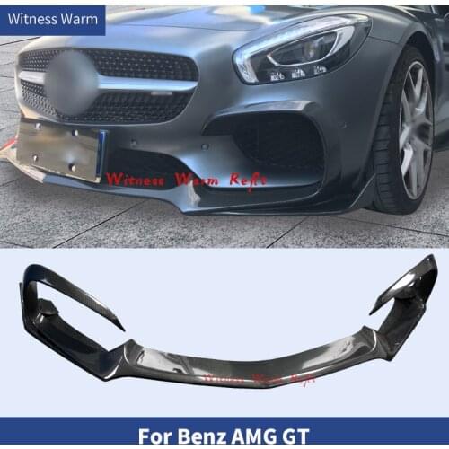 Car Front Bumper Lip Spoiler Splitters FRP/Carbon Fiber For Benz AMG GT front shovel