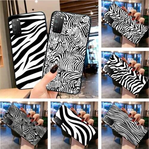 Black And White Zebra Pattern Phone Case for Huawei Honor 30 20 10 9 8 8x 8c v30 Lite view 7A pro