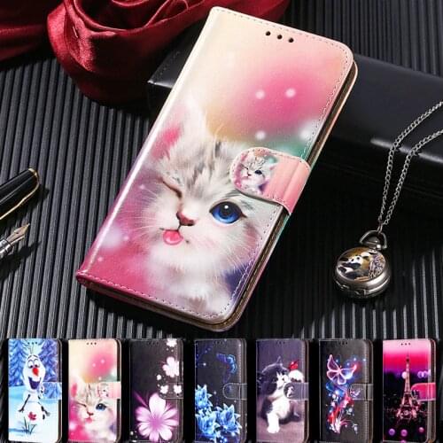 For Samsung A02 Case Flip Wallet Capa Cat Leather Funda Etui For Samsung A02 SM-A022M A022F чехол Phone Case Protector Shell