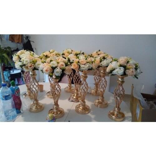 Hot sale wedding centerpieces decoration stand gold flower ball center pieces for wedding senyu0168