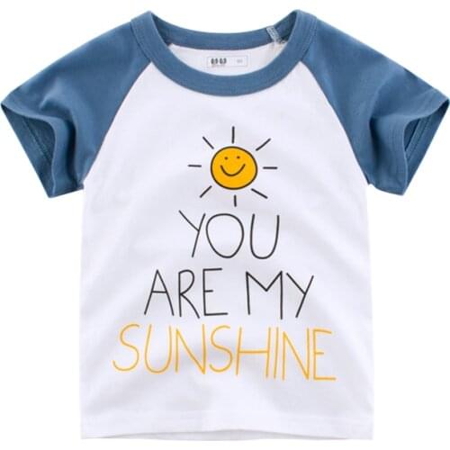 Kids Clothing T-Shirts Printing Girl Boys Cotton Children Short Sleeves Summer Tops Toddler Tee for 2-8 Years Clothing