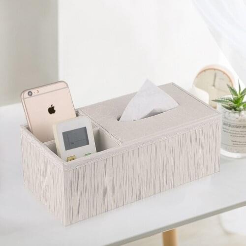 White Luxury Square Holder Tissue Box Container Marble Leather Storage Napkin Tissue Boxes Paper Servilletas Coffee Table BW50ZJ
