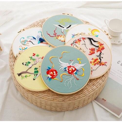 DIY Crafts Needle Thread Sewing Accessories Handmade Needle Punch Embroidery Hoop Flower Embroidery Cross Stitch Kit