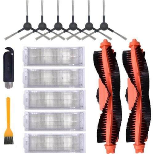 15Pcs Side Brush Mop Cloth Replacement HEPA Filter for Xiaomi Mijia STYJ02YM Vacuum Cleaner Spare Parts Kits