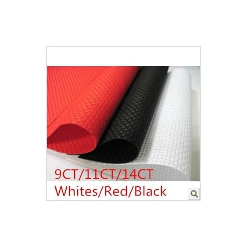 Oneroom Worldwide Famous Cross Stitch Fabric Aida Cloth White/Black/Red 50X50cm 14 Count (14 CT) Free Shipping