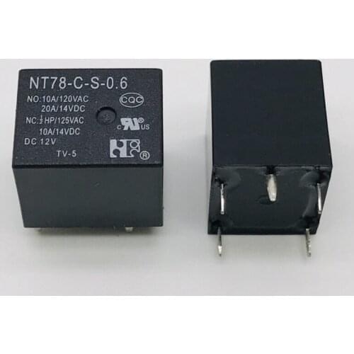 Original NT78-C-S-0.6-DC12V 5pin 20A14VDC car 12VDC relays
