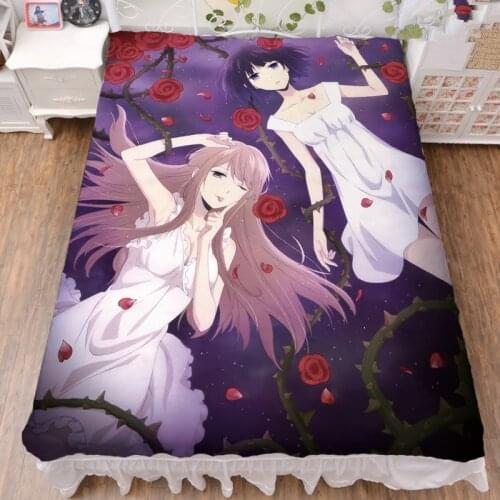 Anime Scums Wish characters sexy girl Hanabi Yasuraoka & Akane Minagawa bed sheet & flannel blanket summer quilt 150x200cm