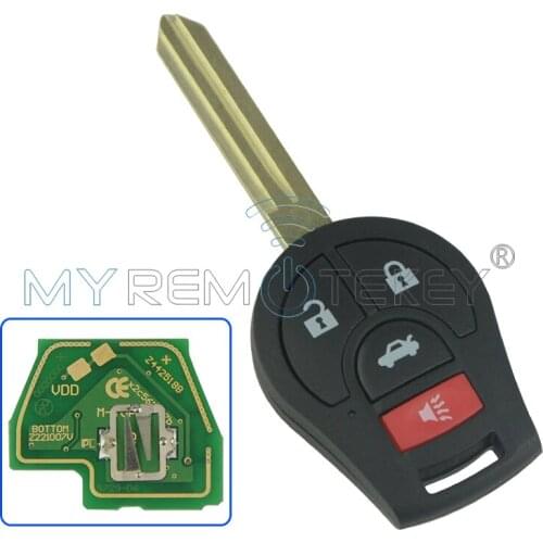 CWTWB1U751 Remote key 3 button with panic 2008-2014 Cube Rogue Juke Versa 315mhz with ID46 chip For NISSAN remtekey