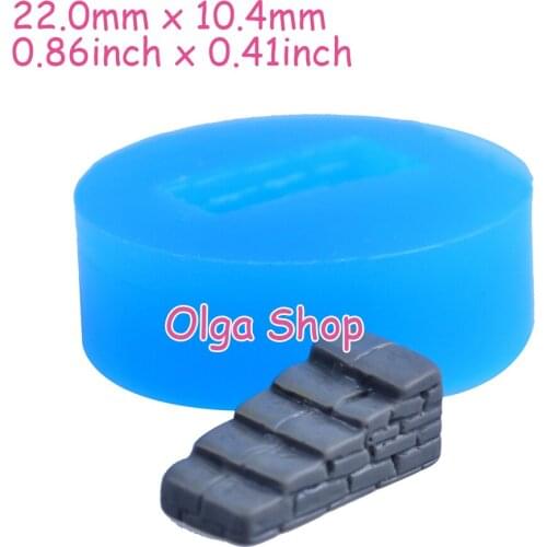 PYL840 22.0mm x 10.4mm Stone Stairs Silicone Mold Fondant Cake Decoration Candy Resin Clay Earrings Necklace Craft Soap Candle