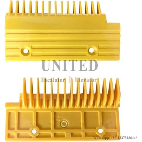 10pcs Escalator Yellow Plastic ABS Comb Plate 655B013H06 L153mm W86.5mm Hole Space 92mm 15Teeth RIGHT