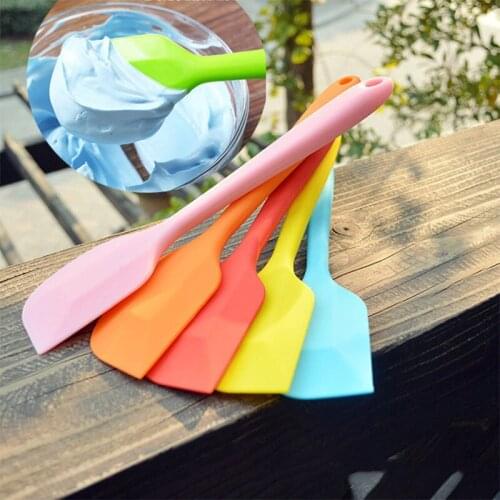 Multi-color Non-stick Food Silicone Cake Spatula Kitchen Baking Tool Cookie Pastry Scraper Silicone Spatula