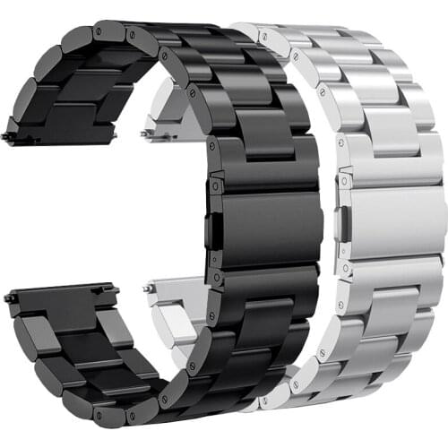 Yopo 20mm 22mm Stainless steel watch band black silver metal strap For Huawei watch GT 2 PRO smart sport bracelet