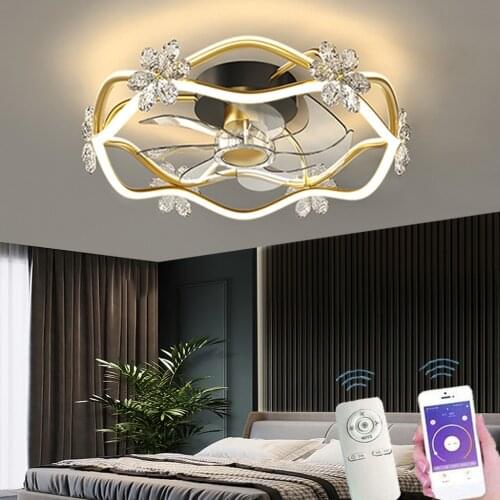 Ceiling Fan LED Modern Remote Control Lighting Creative 3 Colors Childrens Room Decorative Lamp Study Corridor Indoor Office