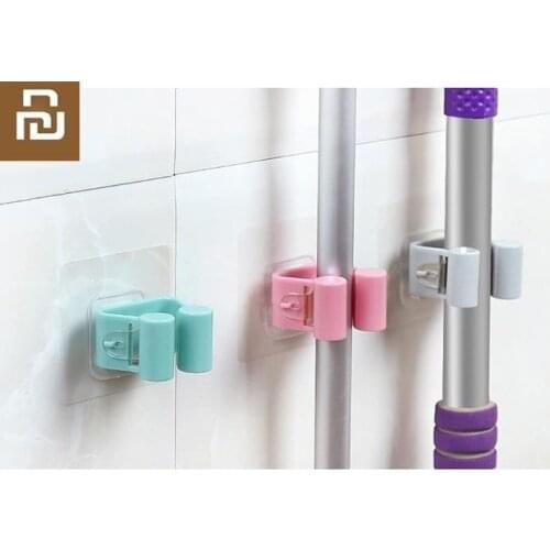 Youpin New Creative seamless mop rack mop hook Bathroom mop stick hook hanger strong and durable