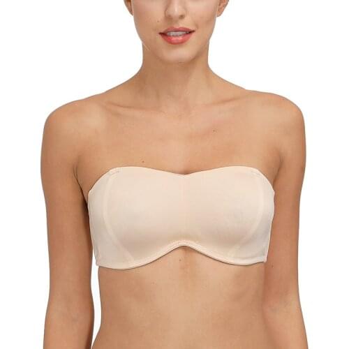 New Padded Underwire Sexy Lingerie Straps Adjusted Strapless Bra For Women A B C D DD DDD E F G 32 34 36 38 40 42 44 46 48 EU US