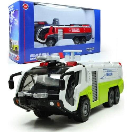 1:50 high simulation alloy toy high pressure water gun fire truck model with box