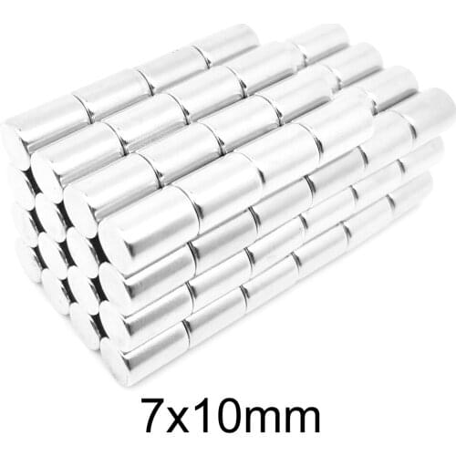 10~150pcs 7*10 mm Neodymium magnet disc 7x10mm N35 NdFeB Dia 7x10 Strong Magnetic Magnets For Craft 7mm x 10 mm strong magnet