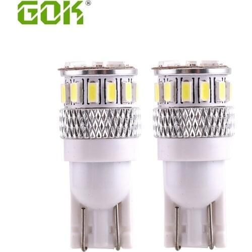 10pcs Super bright W5W 194 T10 led White license plate interior light dome roof lamp T10 18SMD 3014 LED car-styling