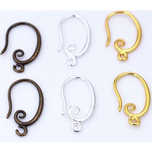 11x19mm 20pcs 3 Colors Plated DIY Earring Findings Earrings Clasps Hooks Fittings DIY Jewelry Making Accessories