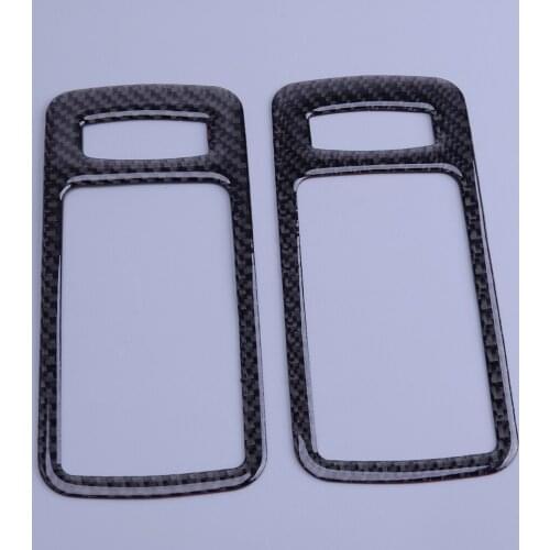 2pcs Car Real Carbon Fiber Interior Door Handle Bowl Cover Decoration fit for Ford Mustang 2009 2010 2011 2012 2013