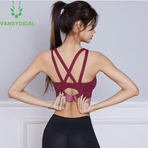 2021 New Women Push Up Sports Gym Yoga Bra High-strength Shockproof Running Fitness Training Underwear Adjustable buckle