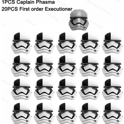 21pcs Captain Phasma with First Order Snowtroopers Clone Flametroopers Jet Trooper Building Blocks Bricks Star Figures Wars Toy
