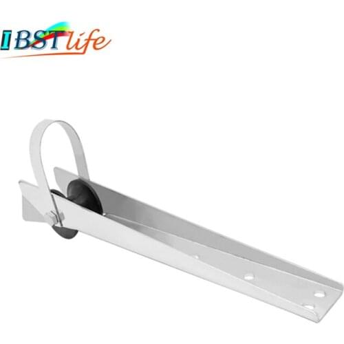 390mm marine grade stainless steel 316 boat Bow Anchor Roller Bracket yacht Lift Roller With Rubber wheel for Fixed anchor