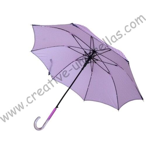 4pcs/lot)Straight ladies' check umbrellas,210T pongee British Check,60T alloy shaft for Spain Market,gradient handle parasols