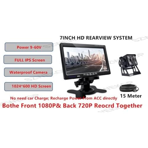 7-Inch Truck Rurveillance Rear-Riew Video Camera Monitoring System