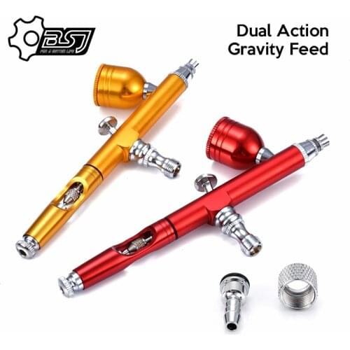 Airbrush Tool Dual Action Gravity Feed 0.3mm Nozzle Spray Airbrush Nail Art Paint Tattoo Tool With Wrench Straw