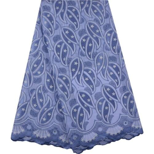 Free Shipping African Voile Lace Fabric 2018 High Quality Lace Swiss Voile lace In Switzerland Cotton Dresses For Women 1247