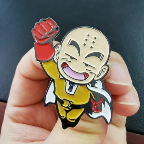 Kawaii Manga Fighter Krillin Enamel Pin APro Hero, who is currently working for the Dragon Team Agency as a sidekick