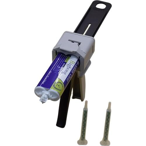 50ml Glue Gun 1:1 Manual Dispenser with Transparent AB Glues 50ml 1:1 Epoxy Adhesives Glue 2pcs Static Mixing Nozzles Mixed Tube