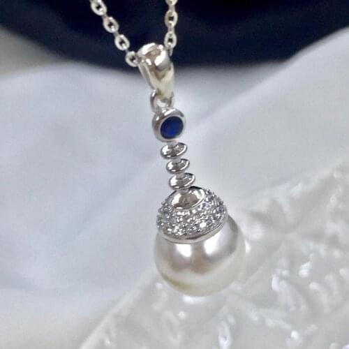 DIY Jewellery Mounts 925 Sterling Silver Pendant Base Settings Mountings Findings Parts for Pearl Crystal Jade Agate 5pcs/lot