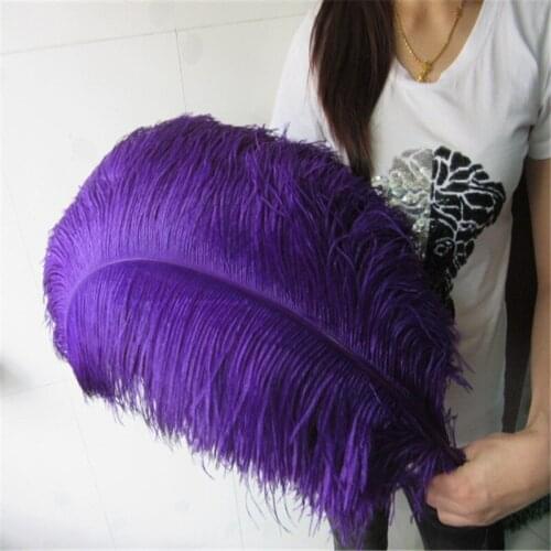 Hot Sale 20pcs/lot Beautiful Purple Ostrich Feather 26-28 Inch(65-70cm) Diy Craft Home Dancers for Accessories Plume