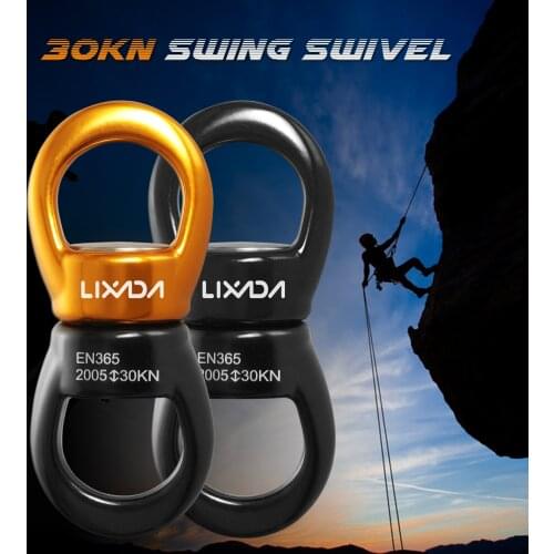 Lixada Swing Swivel 30kN Safety Rotational Device Swing Spinner Carabiner Swivel Climbing Rope Swivels for Swing Setting Hammock