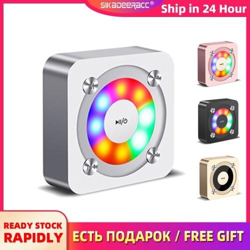 Mini Wireless Bluetooth Speaker Portable HIFI Stereo Surround Sound Support TF Card Player Handsfree For Mobile Phone Light