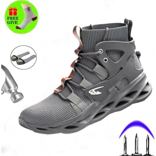 2021 mens work boots indestructible safety shoes mens steel toe shoes puncture-resistant sports shoes mens shoes adult work s