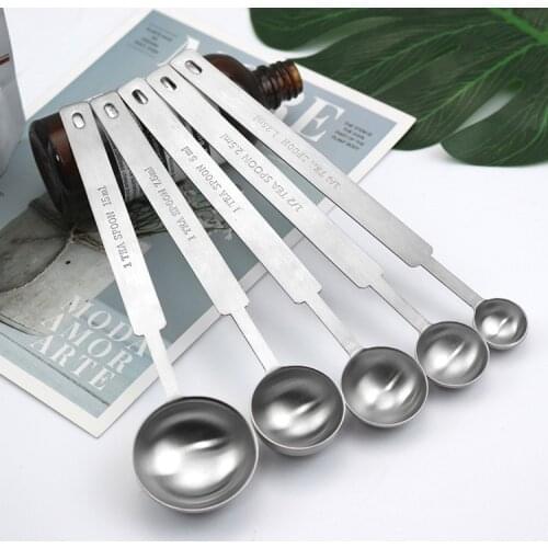Measuring Spoons Set, Premium Stainless Steel Metal Spoon Set, Tablespoon and Teaspoon, for Accurate Measure Liquid or Dry