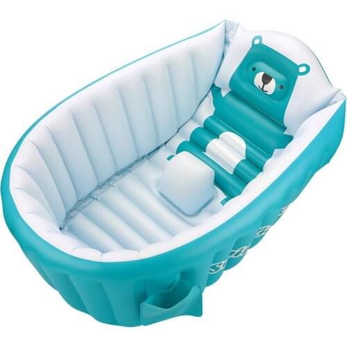 Inflatable Baby Bathtub Mini Swim Pool Infant Bathing Basin Kids Bath Seat Portable Folding Soft Bathtub Swim Accessories