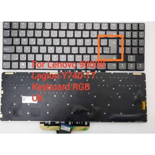 Laptop Notebook UK RGB Backlight Keyboard House Shell Cover for Lenovo RESCUER Y9000K legion Y740-17 2019 17.3inch